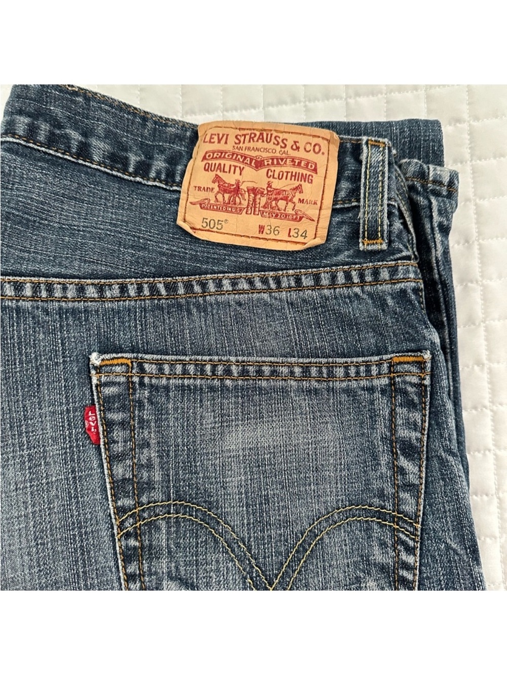 Levi's Men's Relaxed Fit Blue Denim Jeans with Signature Patch